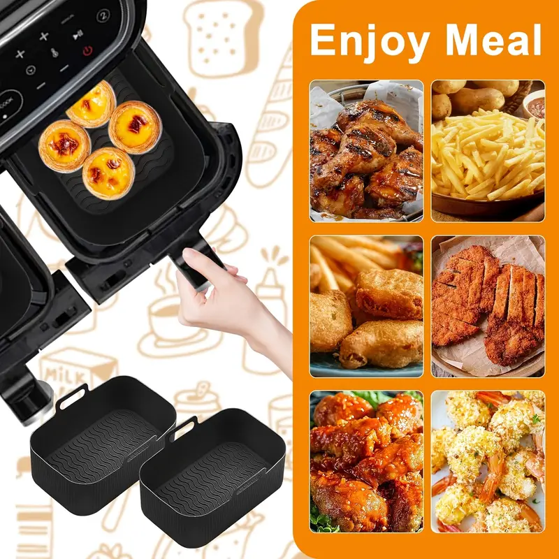 Rectangular Silicone Air Fryer Liners Air Fryer Liners Pot - Temu