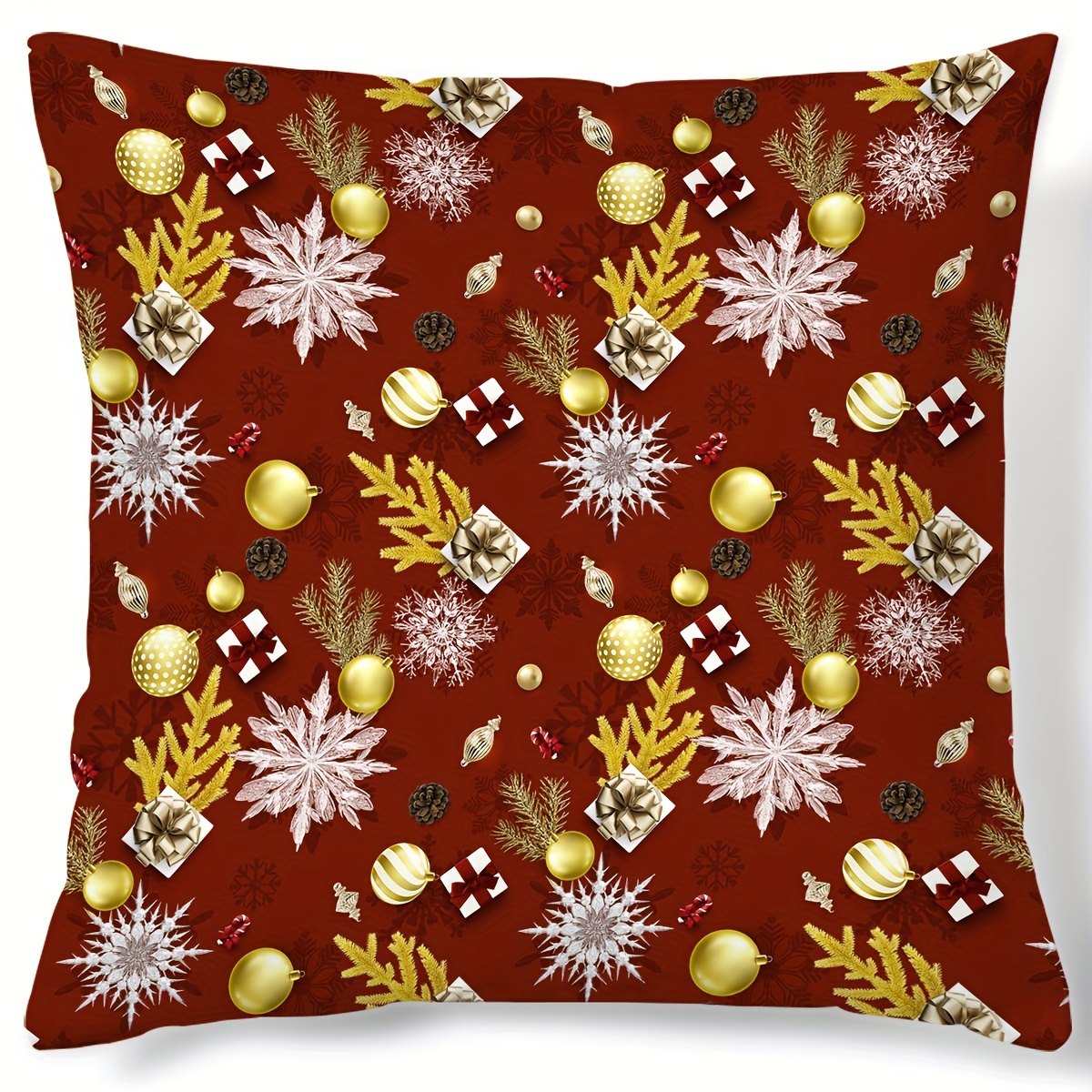 Christmas Snowflake Pillowcase Without Pillow Insert For - Temu
