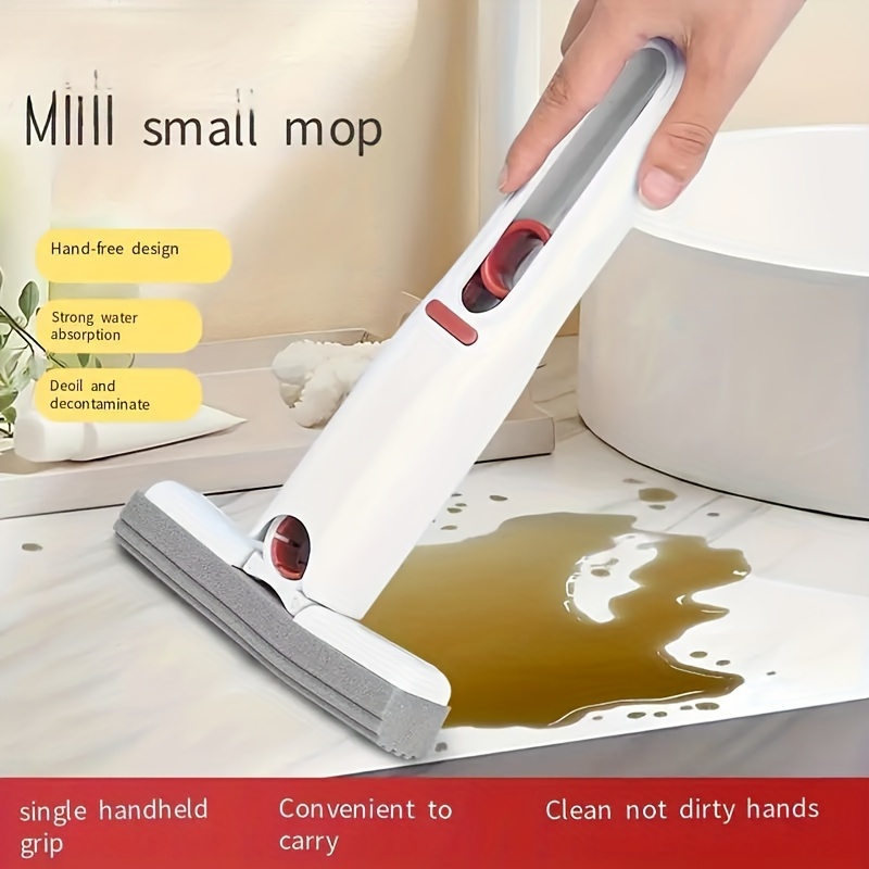 Mini Mop With Replaceable Heads And Hooks Handheld Sponge - Temu