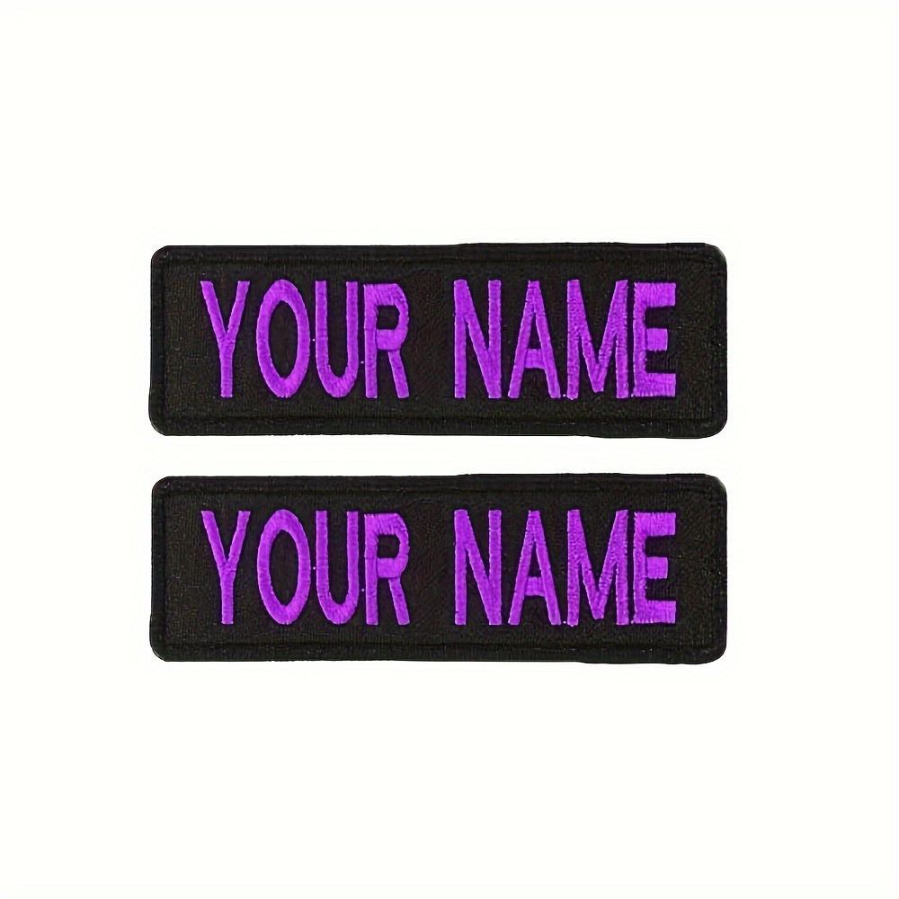 4 Inches (W) Personalized Custom Name Tape with Hook Fastener Tape Backing  / Tactical Patch