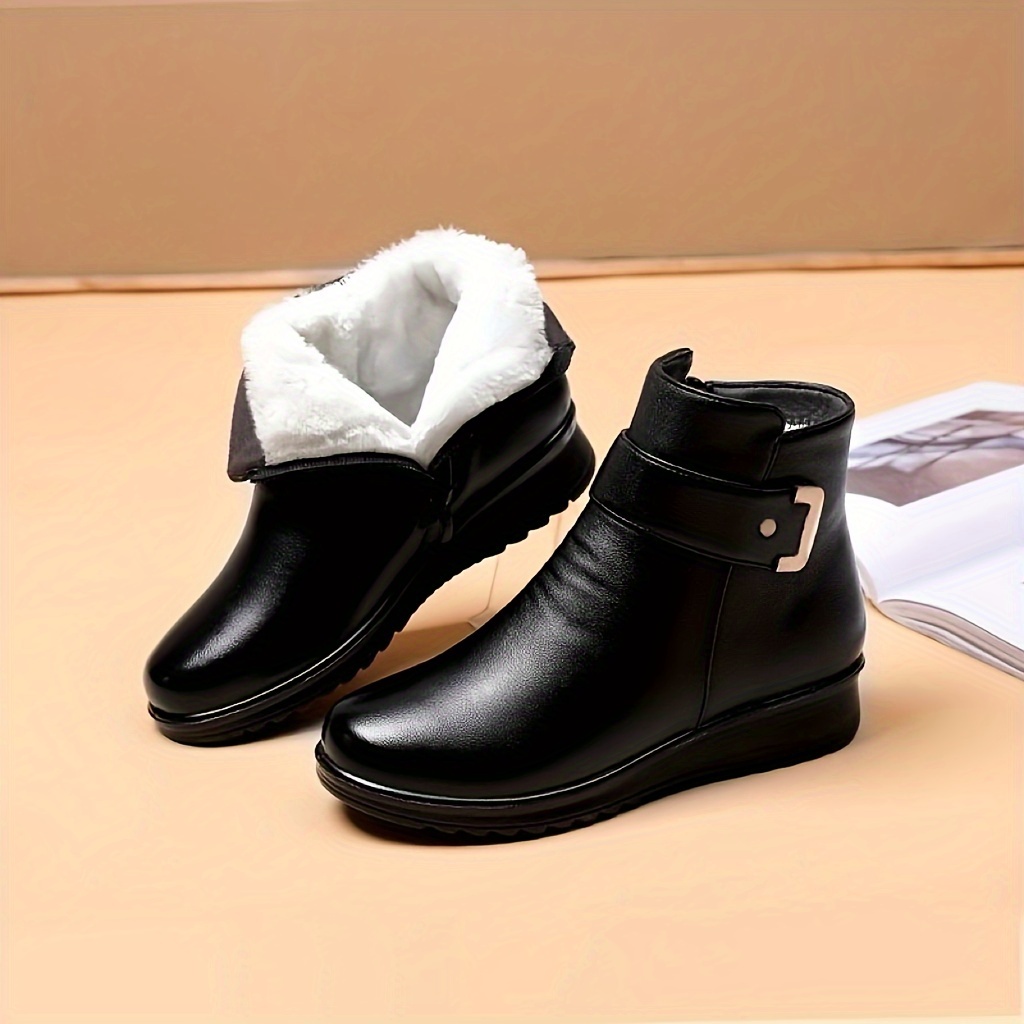 Women's Waterproof Winter Warm Shoes Minimalist Faux Fur - Temu Italy