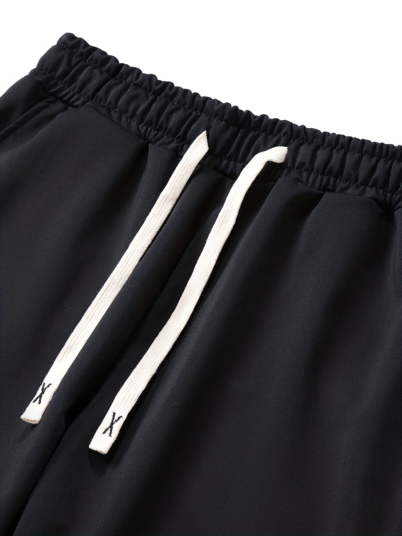 Smiling Face Print Joggers Men's Casual Loose Fit Drawstring Pants