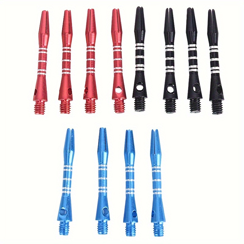 Image of Colored Engraved Line Aluminum Alloy Dart Shaft, Short Five-line Metal Dart Shaft With