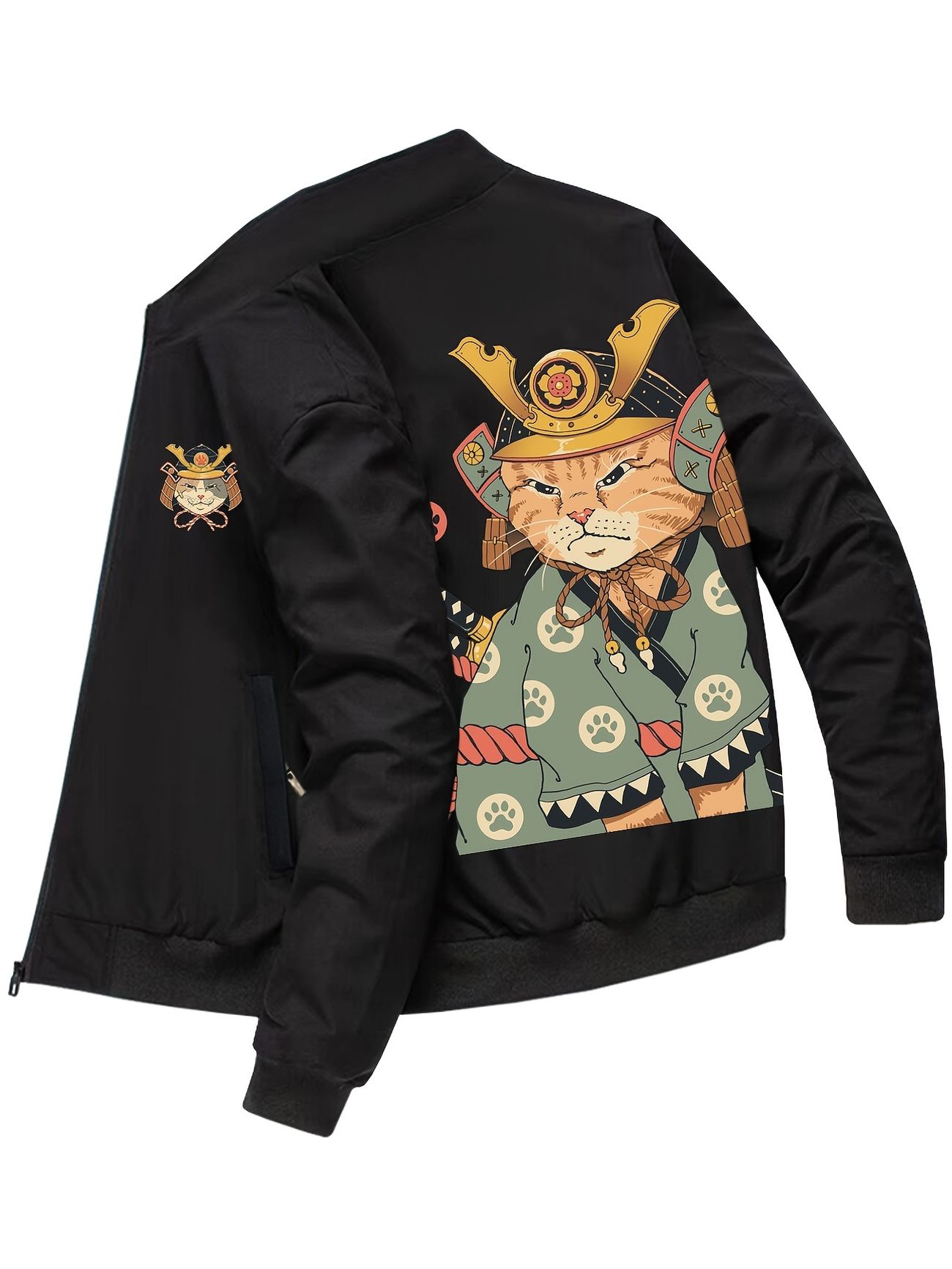 Cartoon Print Japanese Style Jackets Men's Casual Zip Up Baseball Jackets  For Spring And Autumn | Free Shipping For New Users | Temu