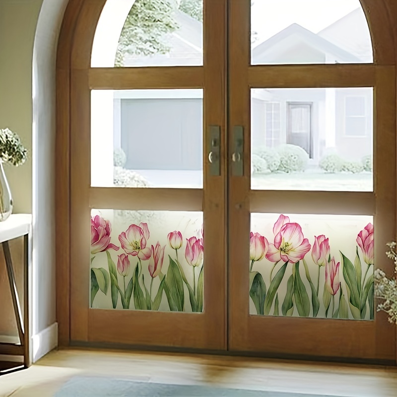 1 Stk. Blumendruck Elektrostatische Fensterfolie Fenster - Temu Austria