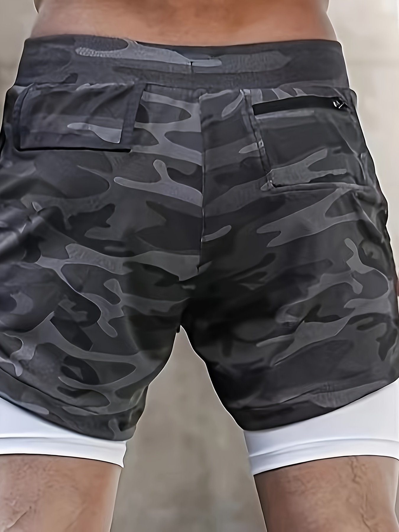 Dynamic Run Shorts - Black Camo
