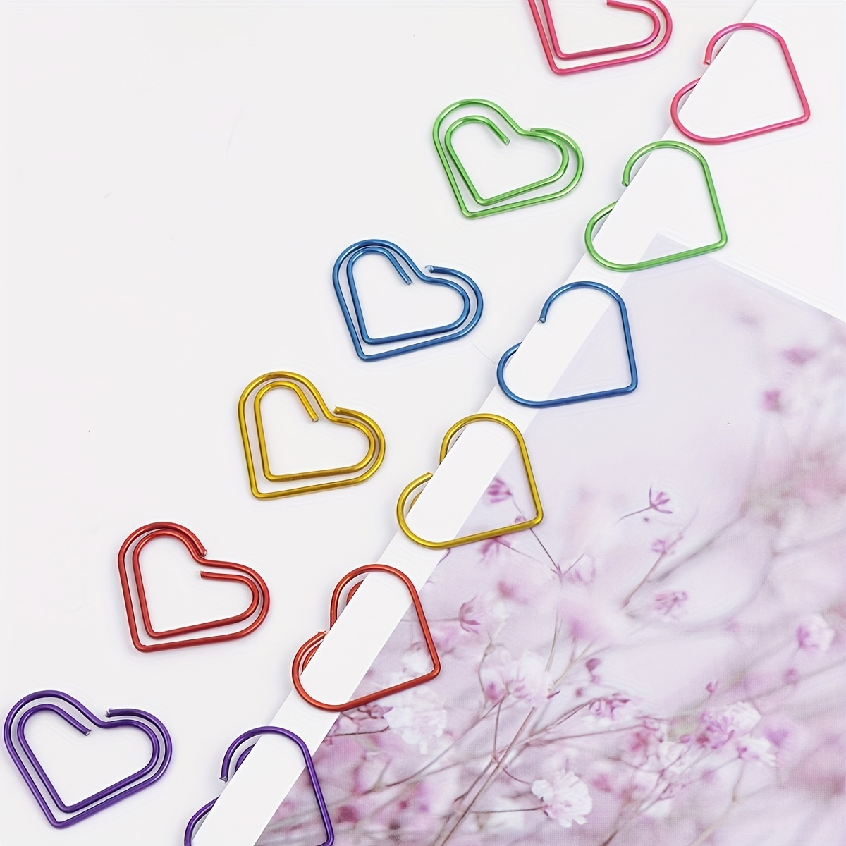 Creative Colored Heart-shaped Paper Clip Metal Paper Clip Heart