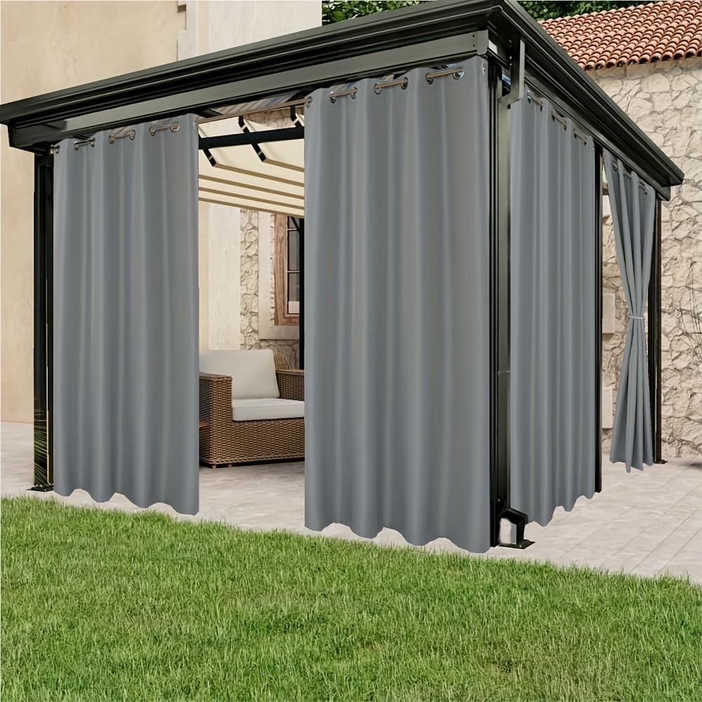 Waterproof Grommet Top Curtain for Indoor & Outdoor