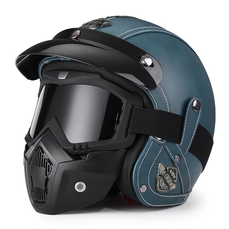 Casco de motocicleta con orejas de gato, casco de cara completa para  hombres y mujeres, certificado DOT/FMVSS-218, adecuado para todas las  estaciones