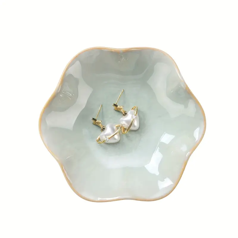 Ceramic Jewelry Dish Tray Jewelry Cosmetic Storage Display - Temu