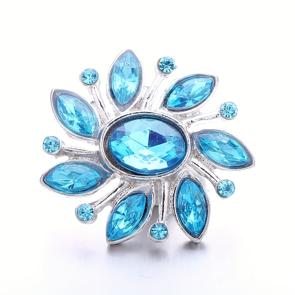Flower Button 18mm Noosa Point Drill Buckle Bangle Pendant