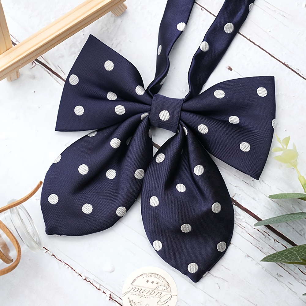 Double ribbon Bow - Light Blue/ Uniform plaid