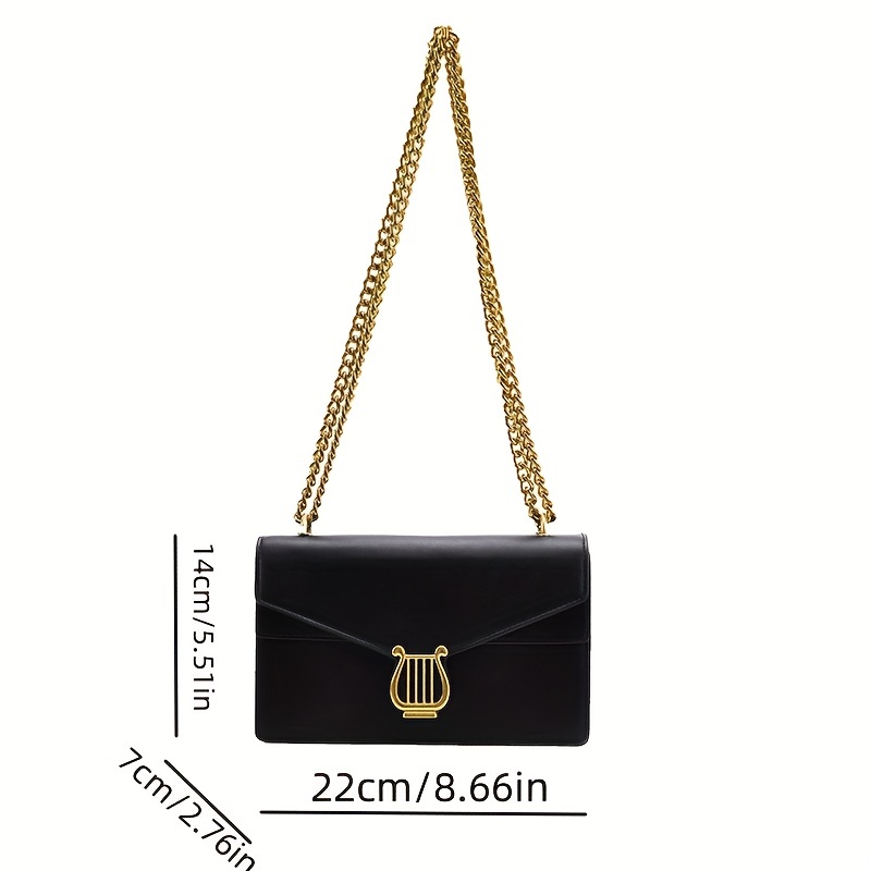 Celine C Shiny Calfskin Shoulder Bag Small with Pampille- Black