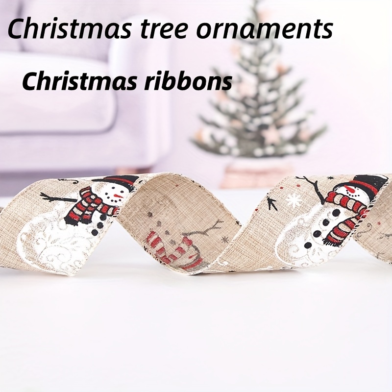 5 Yards Christmas Ribbon Printed Grosgrain Ribbons For Gift - Temu