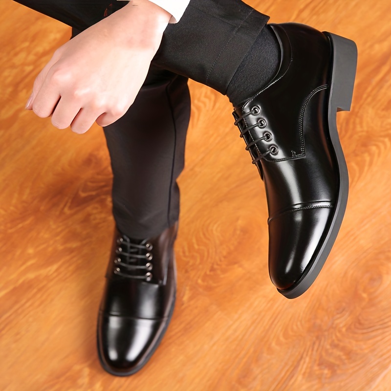 men s derby shoes lace front dress shoes men business formal details 3