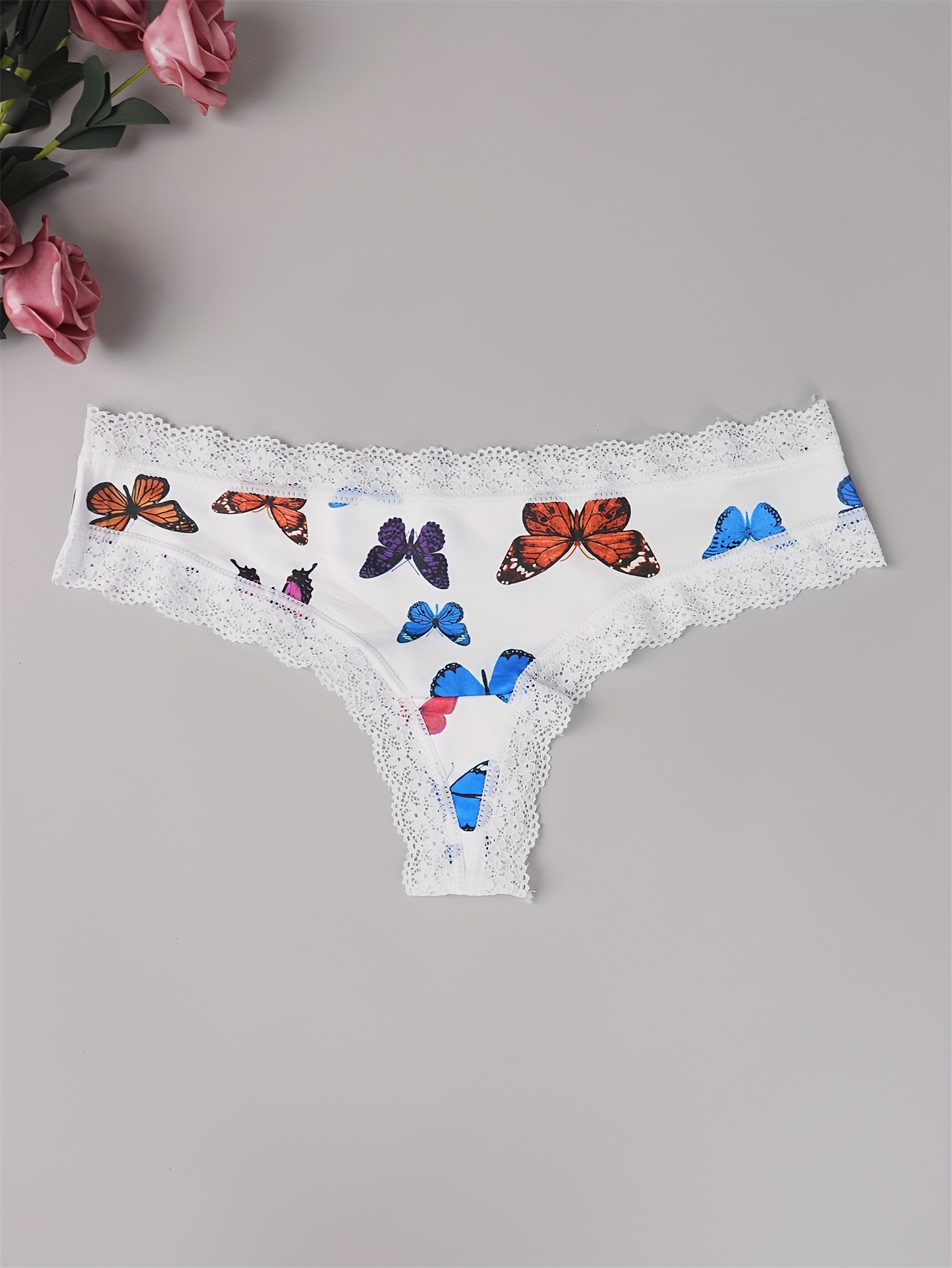 Plus Size Cute Underwear Set Women's Plus Butterfly Heart - Temu