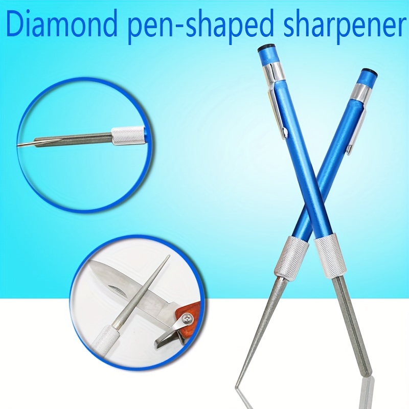  Knife Sharpener Pen, Portable Retractable Diamond Knife  Sharpening Steel Rod, Sharpening Stone Pen Type Diamond Knife Sharpener  Stick for Outdoor Kitchen: Home & Kitchen