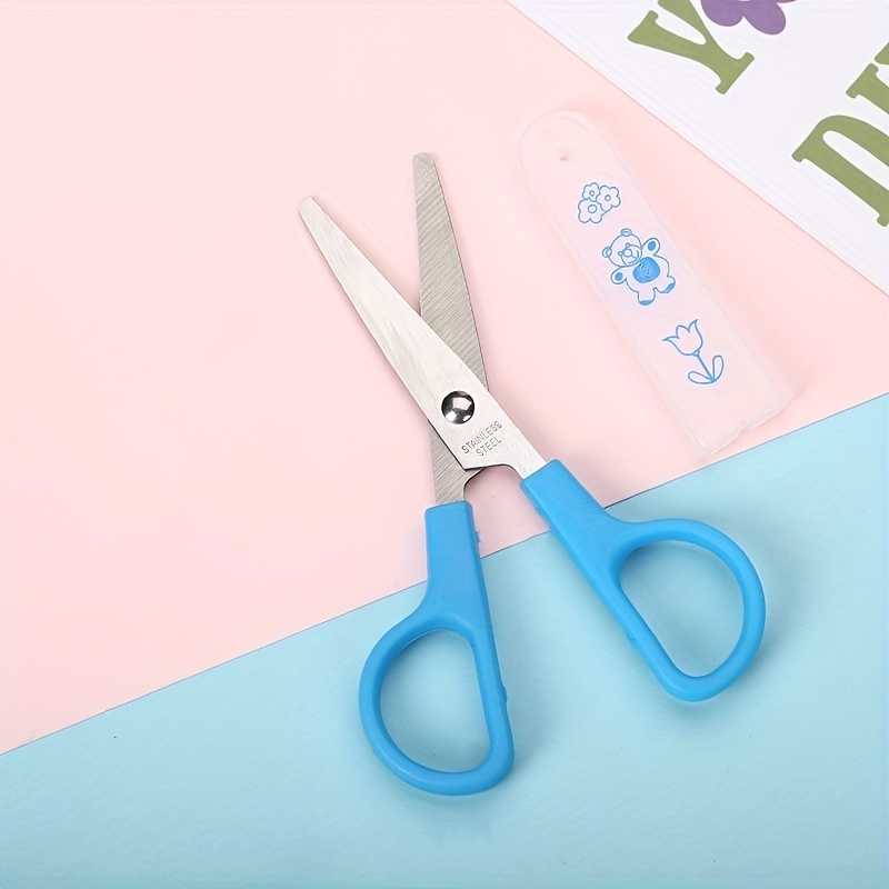 Office Scissor Handmade Tools Portable White Tiny Scissors with Cover Mini  Stainless Steel Art Scissor