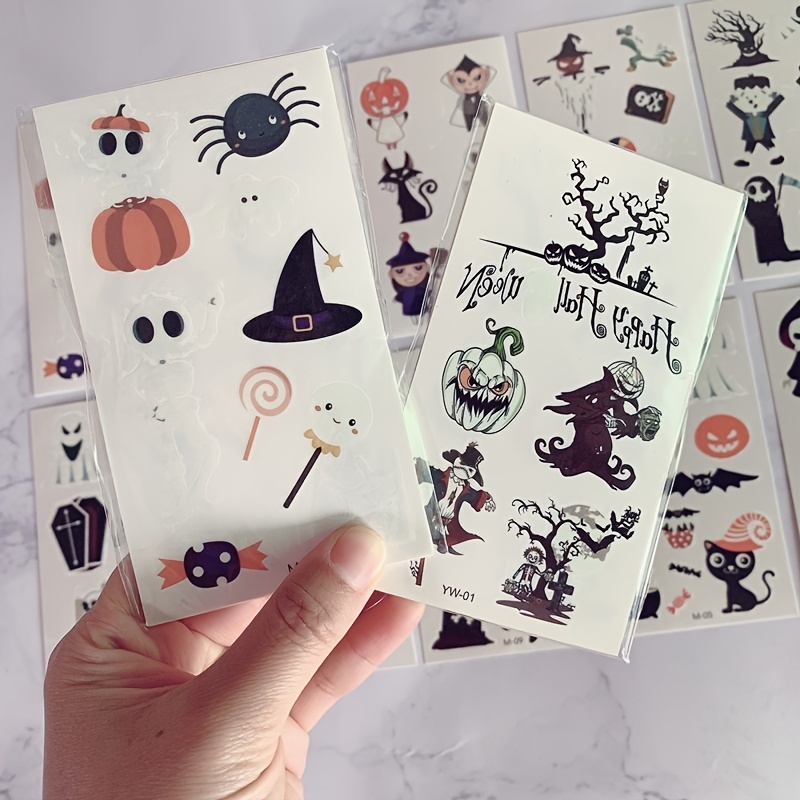 Halloween Makeup Luminous Grim Reaper Tattoo Stickers