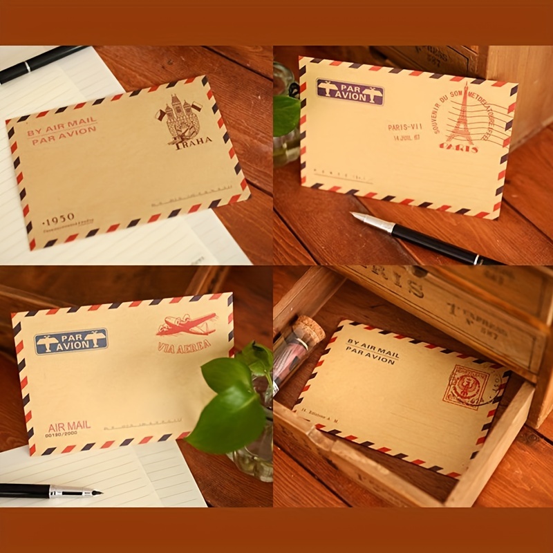 30pcs Enveloppe de Papier nacré,Enveloppe de carte postale,Creative rétro  mignon Enveloppe en forme de coeur, pour le mariage, cadeaux de fête