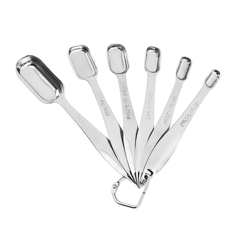 Stainless Steel Rectangular Measuring Spoon With Scale - Temu