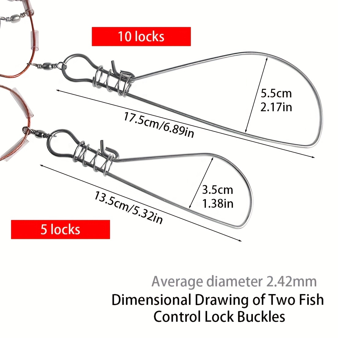 Stainless Steel Live Fish Locks Fish Buckle Lock Fishing Tackle