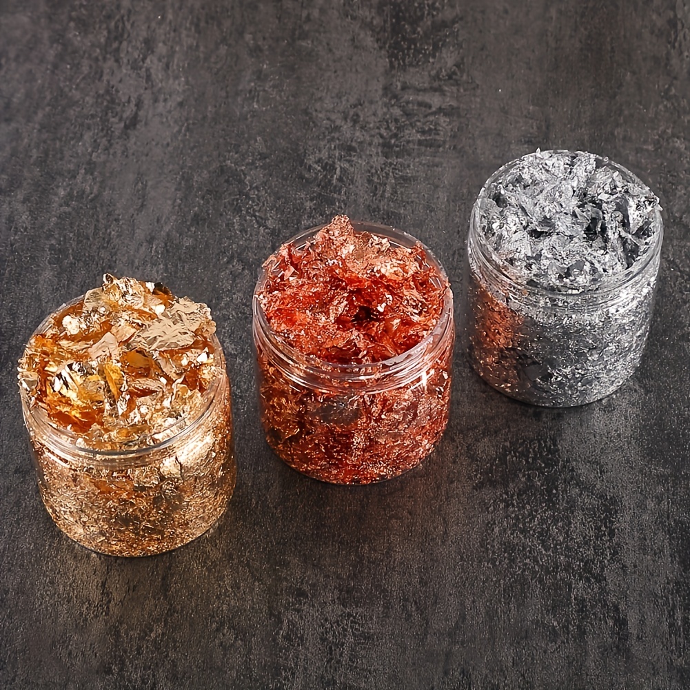 Golden Leaf Foil Flakes Sequins for DIY Resin Art