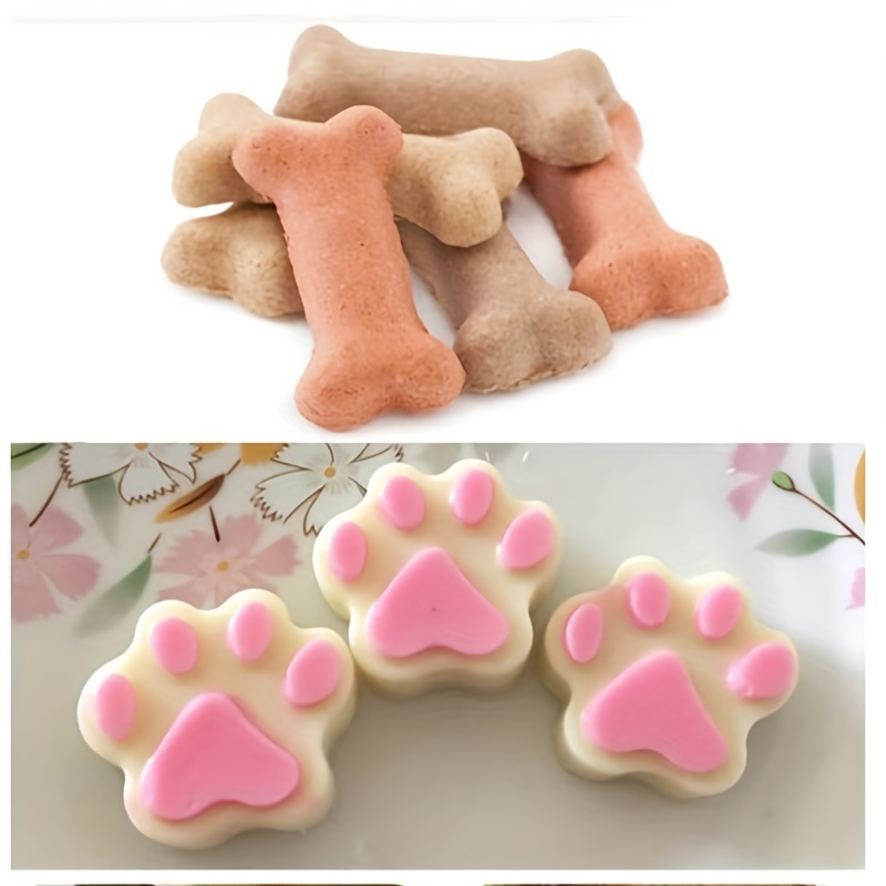 Silicone Molds Puppy Dog Paw And Bone Non stick Food Grade - Temu United  Kingdom