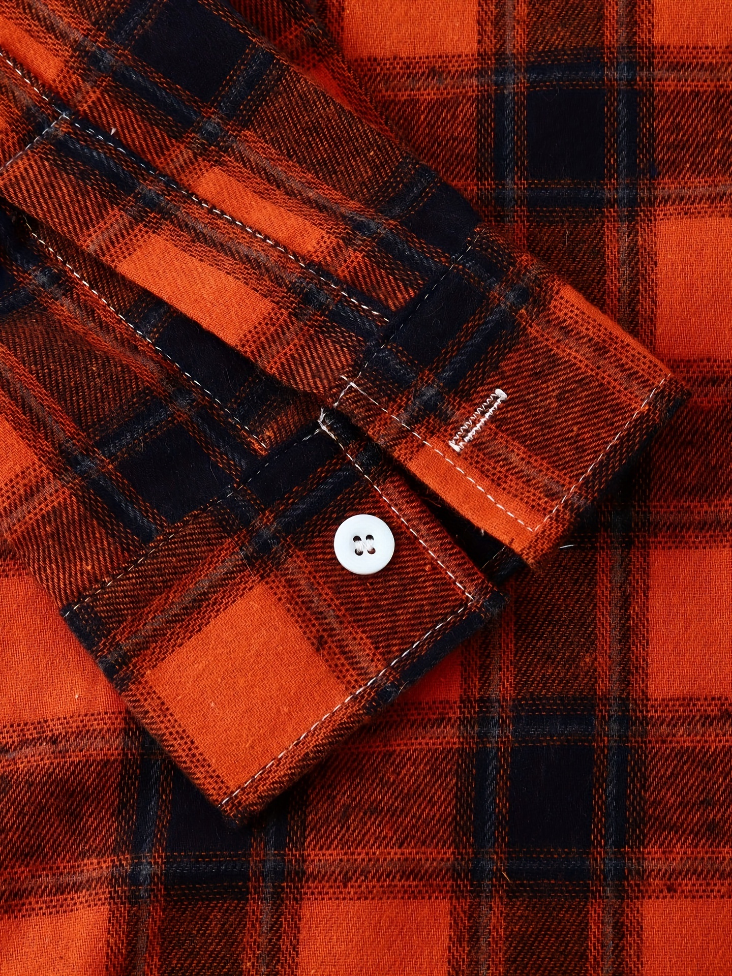 Mens burnt orange plaid hot sale shirt