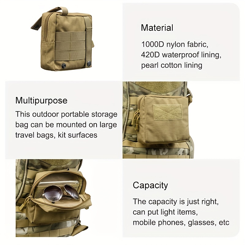 Nylon Tactical Molle Pouch Bag Straps Accessory Pack Mobile Phone