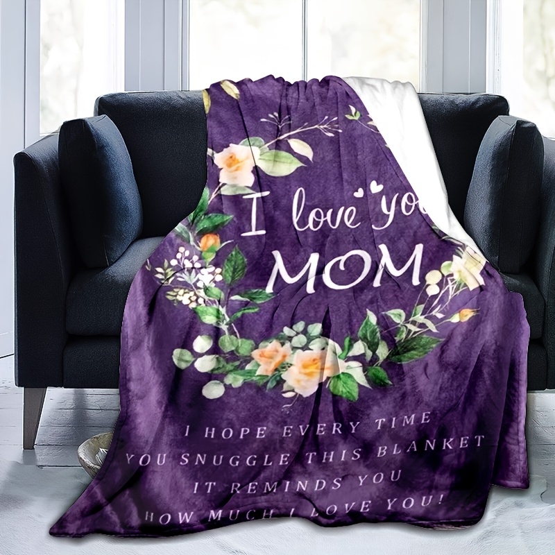 Gift Blanket Love Mom Warm Cozy Soft Comfortable Flannel - Temu Canada