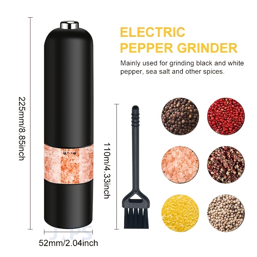 JAGURDS Electric Salt and Pepper Mill Grinder Set Automatic