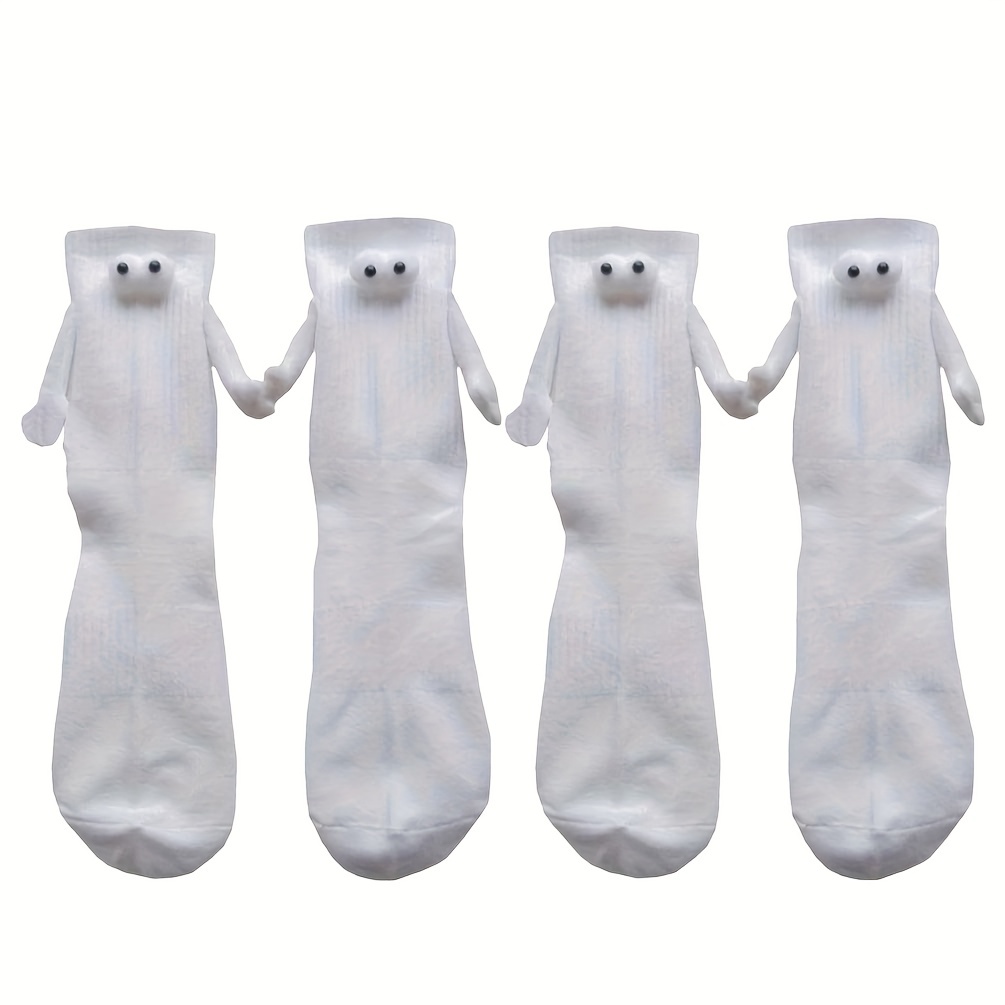 Couple Holding Hands Sweat-absorbing Cotton Socks