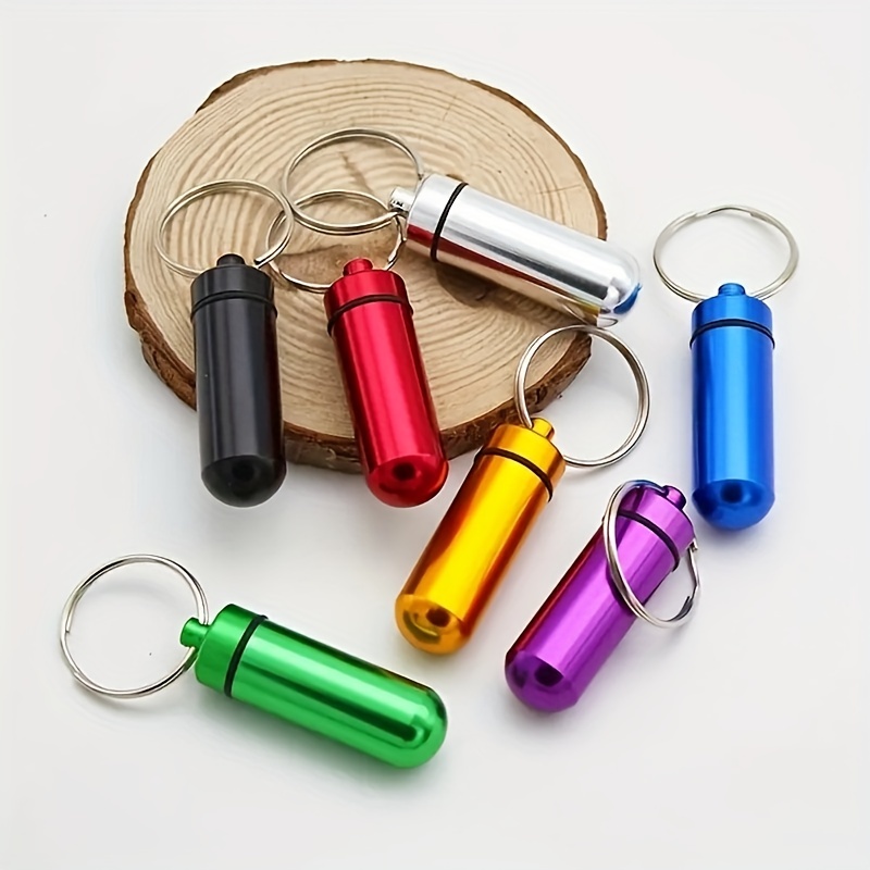 1 pièce Boîte à pilules porte-clés coloré Portable étanche Mini boîte de  rangement de pilules porte-clés médecine d'urgence pilule boîte scellée étui  pour extérieur bureau voyage Camping sac accessoires pour adolescentes  filles