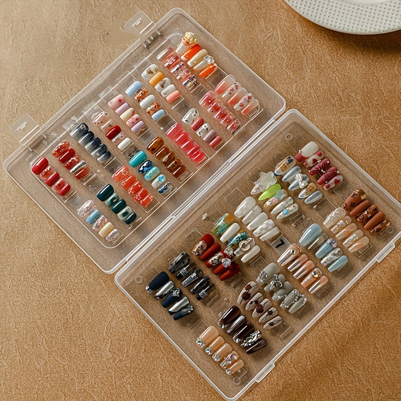  Beavorty 3 Sets Nail Art Storage Box transparent nail