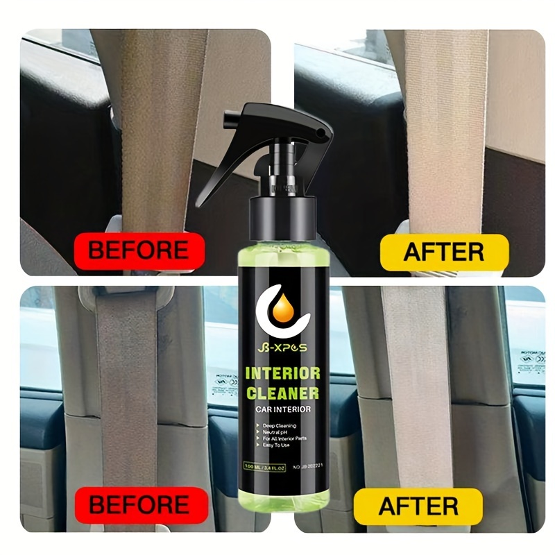 Car Interior Cleaner Pu Leather Fabric Spray Stain Remover - Temu