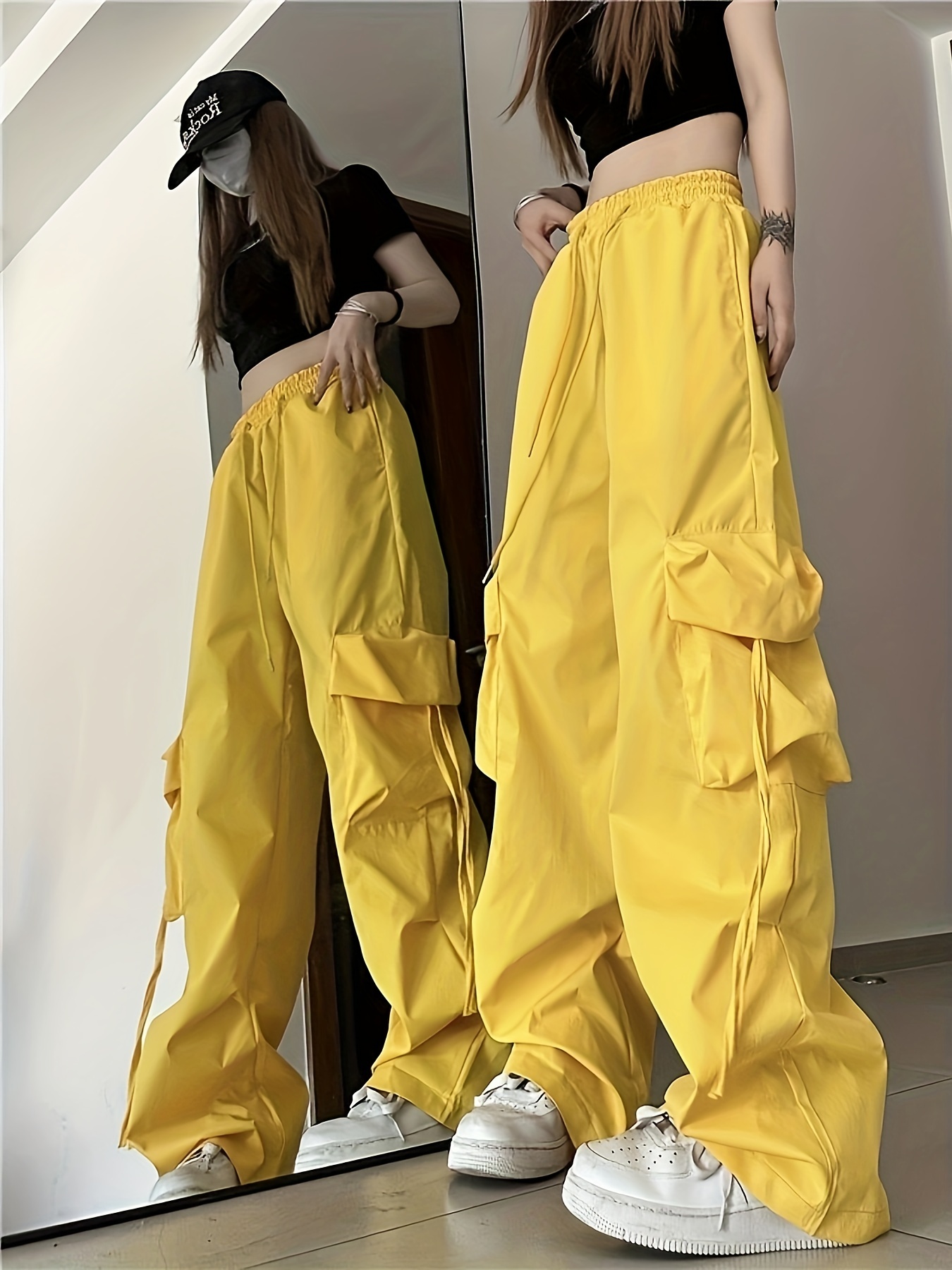 Baggy Pants Outfit Ideas 😍 Click the yellow bag to order