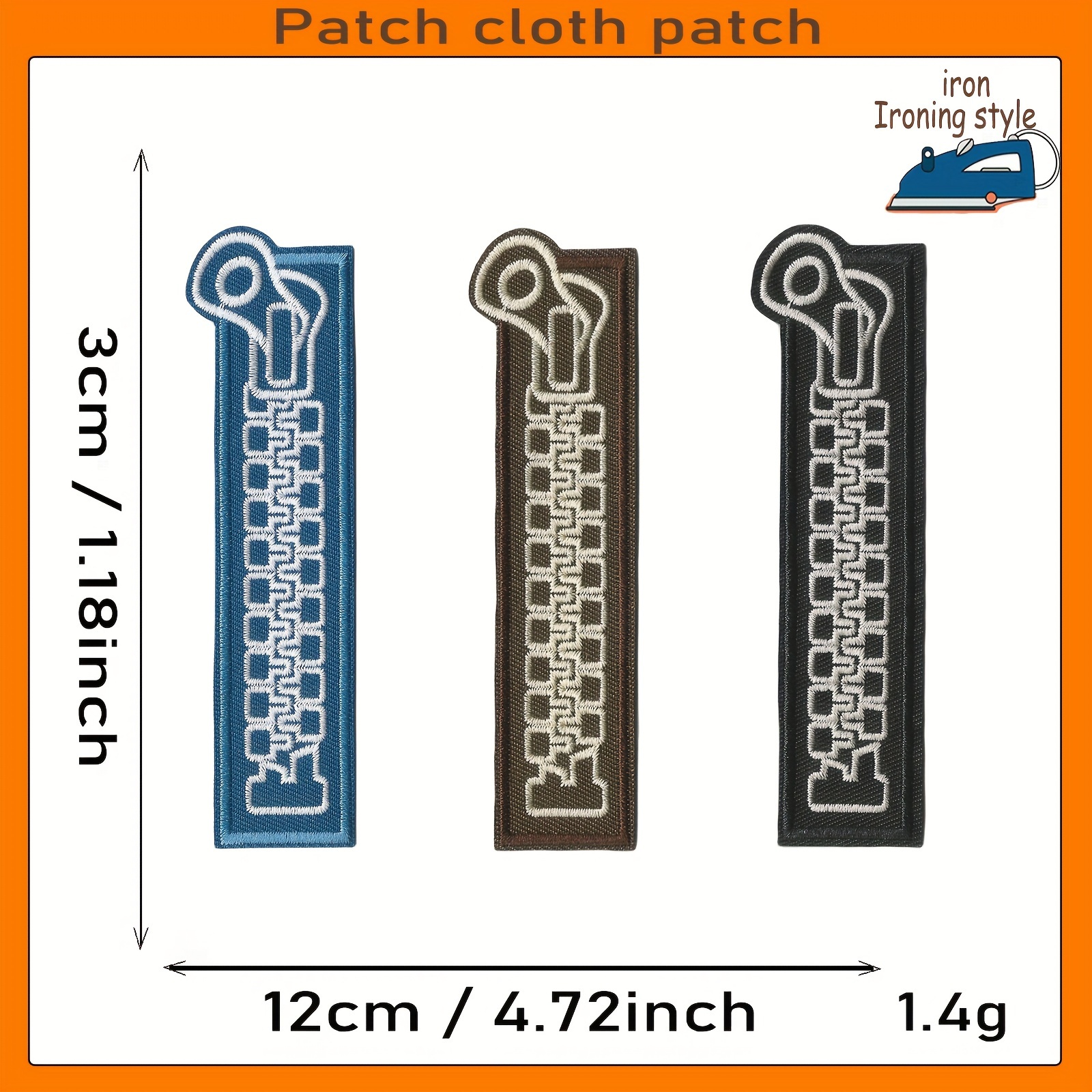 Black Zipper Shaped Diy Embroidered Iron on Clothing Patches - Temu