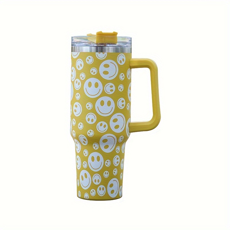 Zzkol Smiley Faces Coffee Tumbler with Lid and Straw, Flower Floral  Stainless Steel Travel Coffee Cu…See more Zzkol Smiley Faces Coffee Tumbler  with