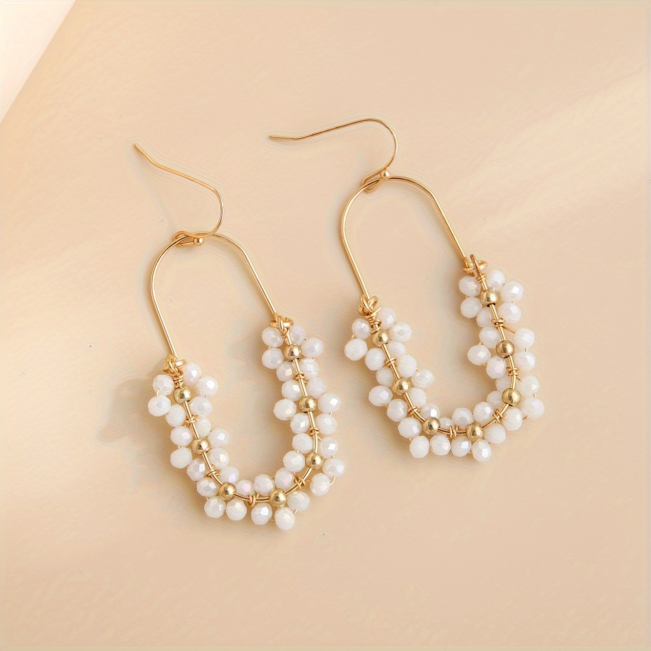 Women's Exquisite Artificial Crystal Flower Earrings, Perfect Gift