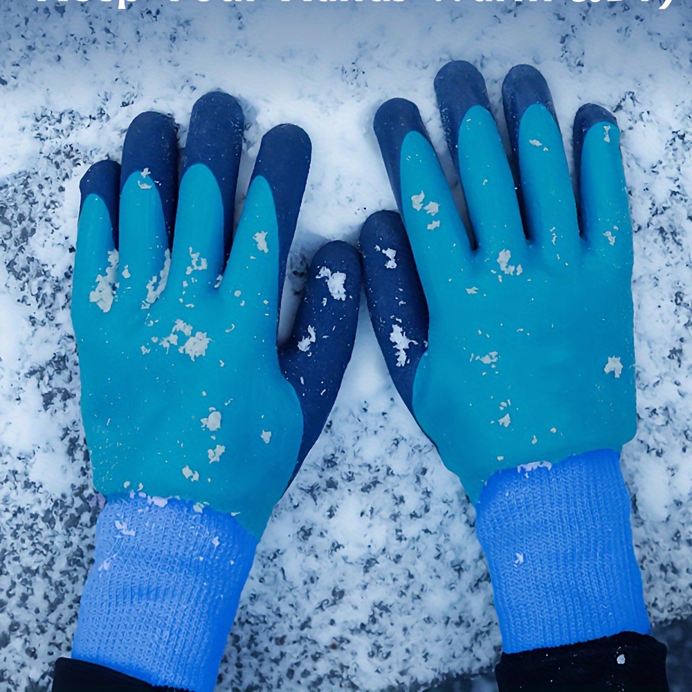 L Size Waterproof Thermal Work Gloves Superior Grip Coating - Temu