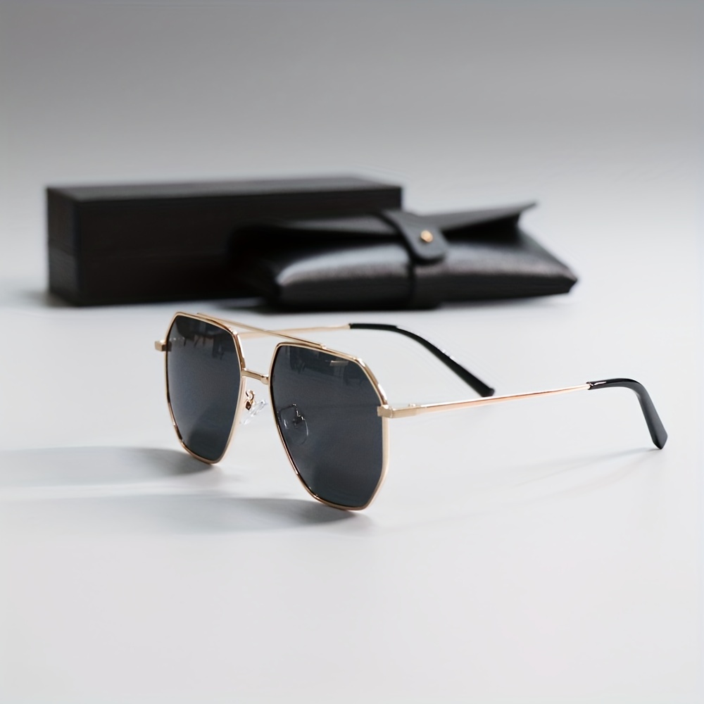 1pc Men's * Original Design New Metal Polarized Sunglasses, Trendy Fashion  Unisex Sunglasses