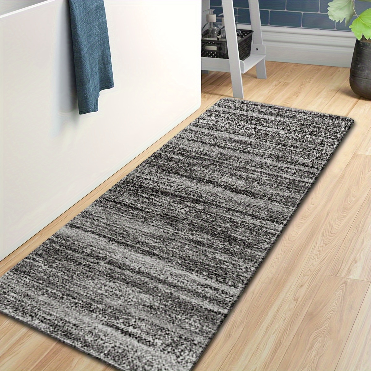 Contemporary Transitional Gray Runner Rug Non Skid Washable - Temu