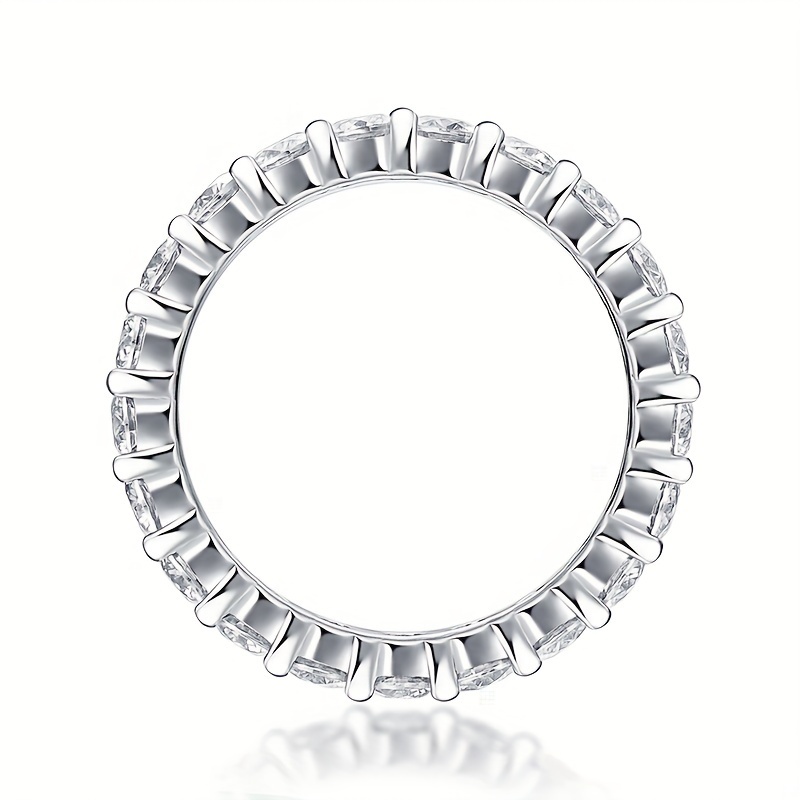 925 Silver Moissanite Ring for Men and Women, Elegant Gift