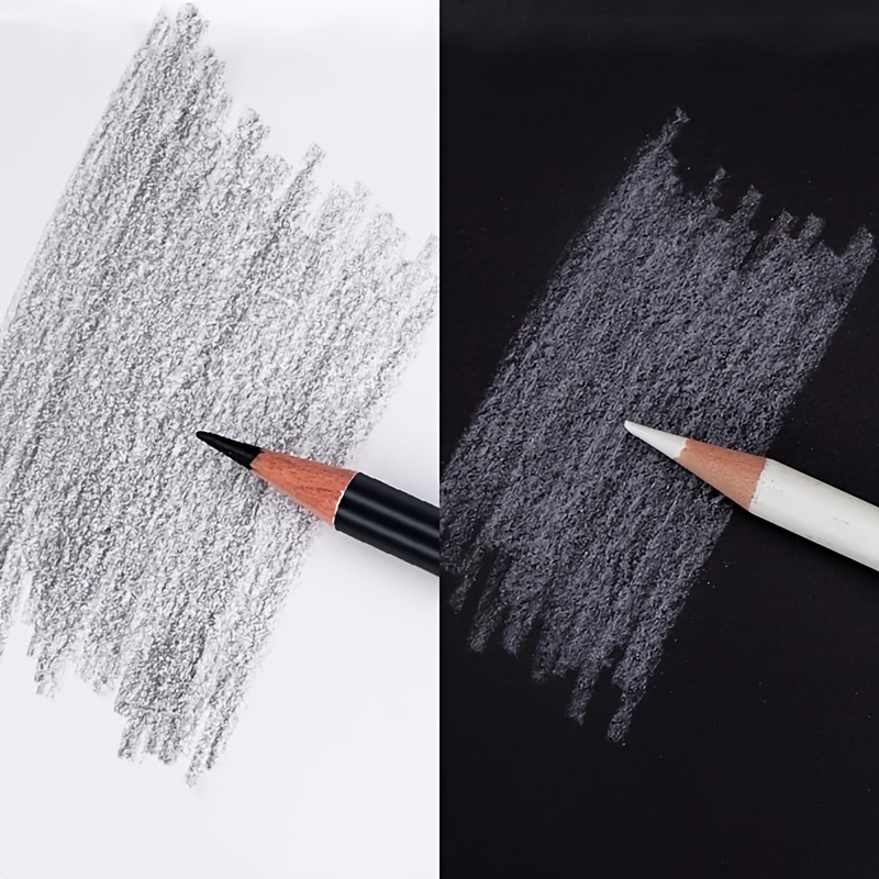 NUOLUX 2Pcs Charcoal Pencils Sketch White Pencils Drawing Sketching  Painting Tools 