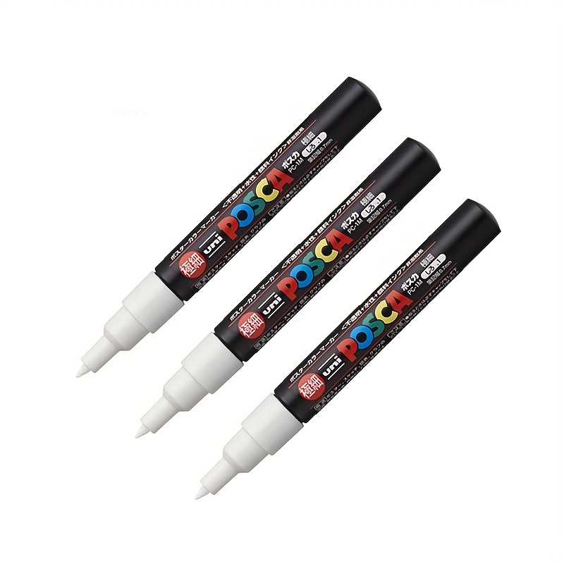 Haile 2/4pcs/Set 0.6mm Large Capacity Fine Tip White Ink Gel Pen Highlight Marker  Pen Sketching Drawing Comic Art Stationery
