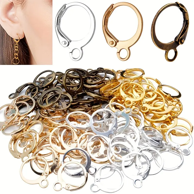 Lever Earring Hooks Wire Settings Base Earrings Hoops - Temu