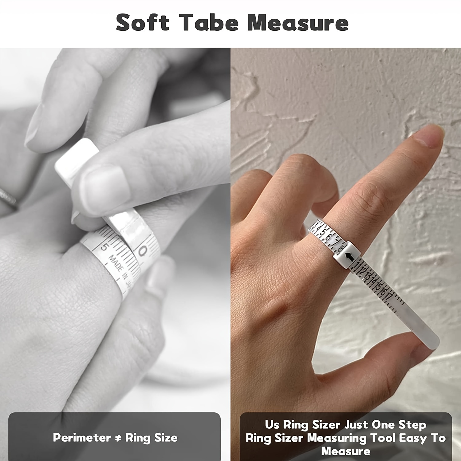 Finger size measuring tool