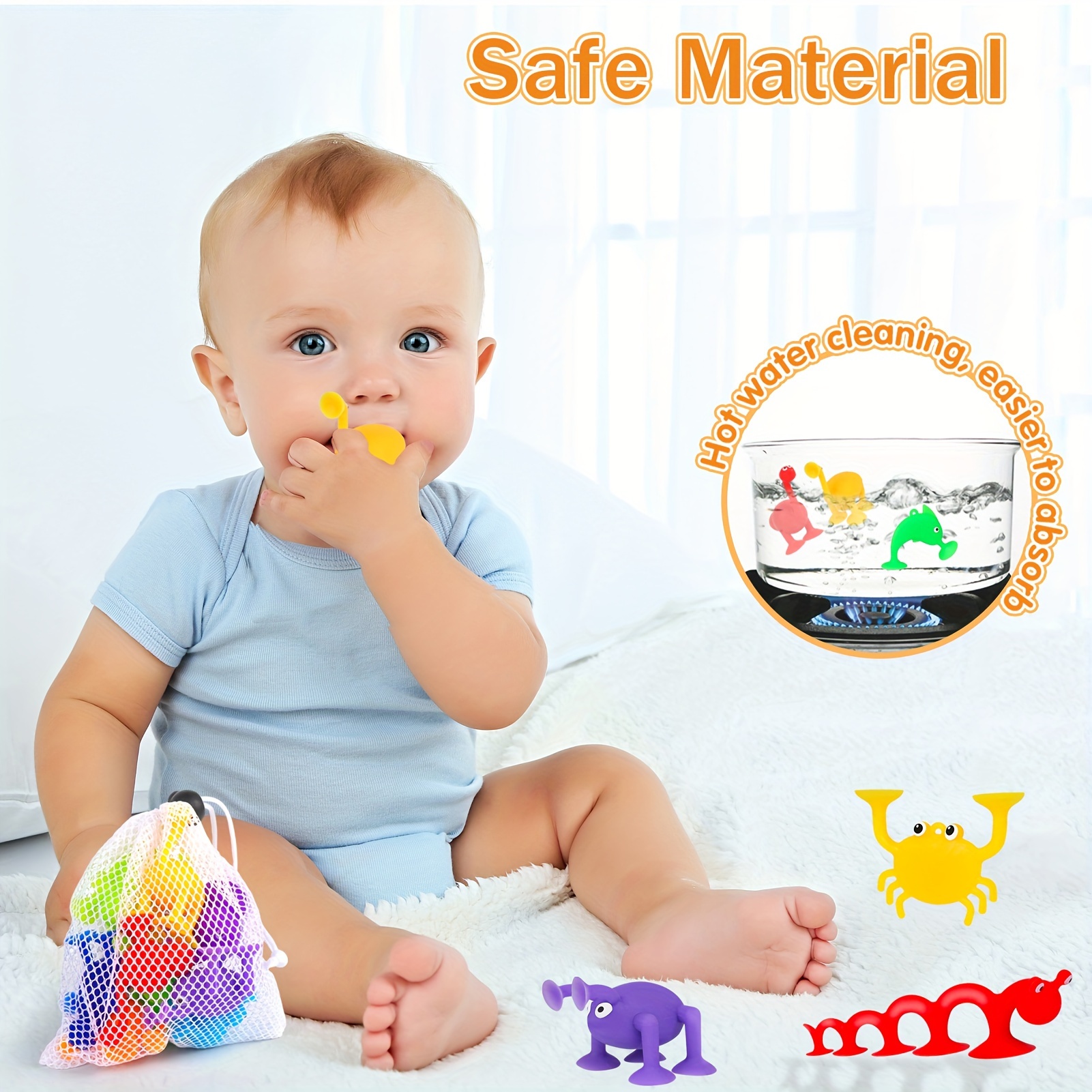 Wholesale BPA Free Pop Suction Cup Children Baby Hand Insect