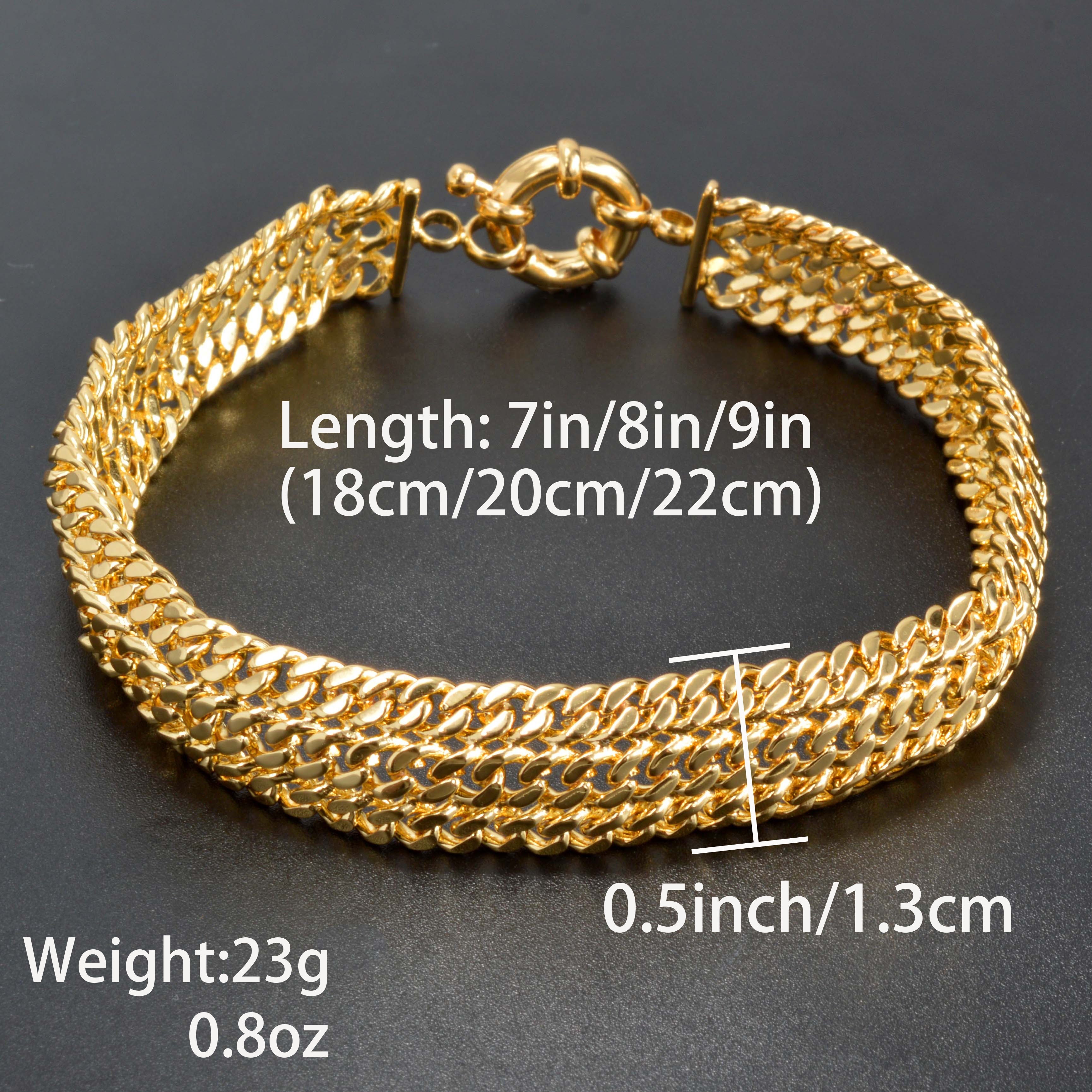 Image of 1pc Women's Fashion Bracelet, Copper Hip Hop Punk Style Unisex Link Chain Interlocking Bracelet Holiday Party Wedding Gift